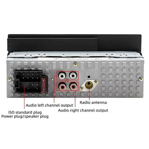Yksittäinen Din-autostereosoitin MP3-soitin Radiovastaanottimet Audio Bluetooth-handsfree USB FM AUX -liitännällä ja puhelinpidikkeellä