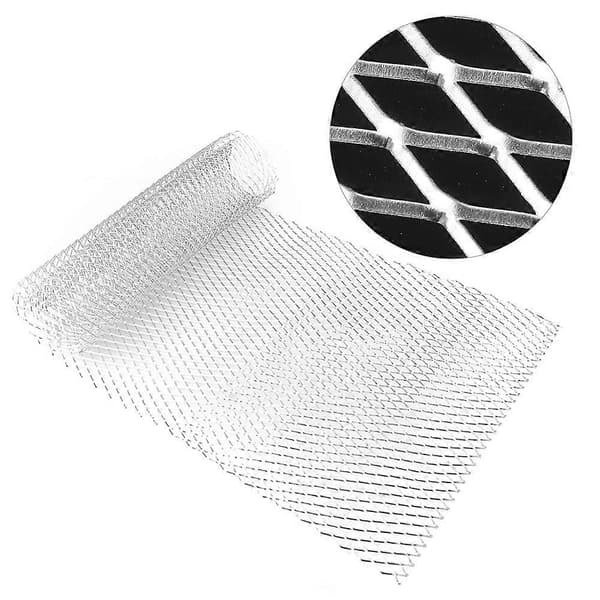 39.4x13in Universell Aluminium Fordonsgrill Nät Mesh Grill Modifiering Silver