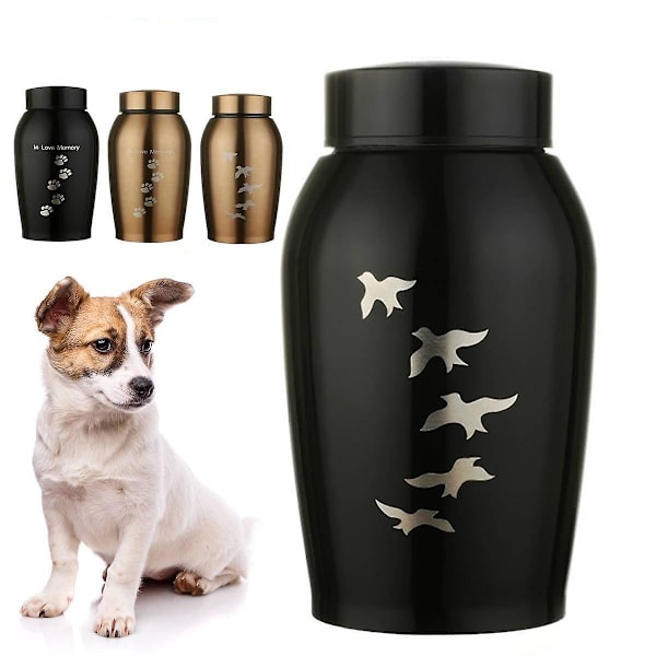 Kremationsurna i rostfritt stål för husdjur, hund, katt, fågel, mus 250ML Bird
