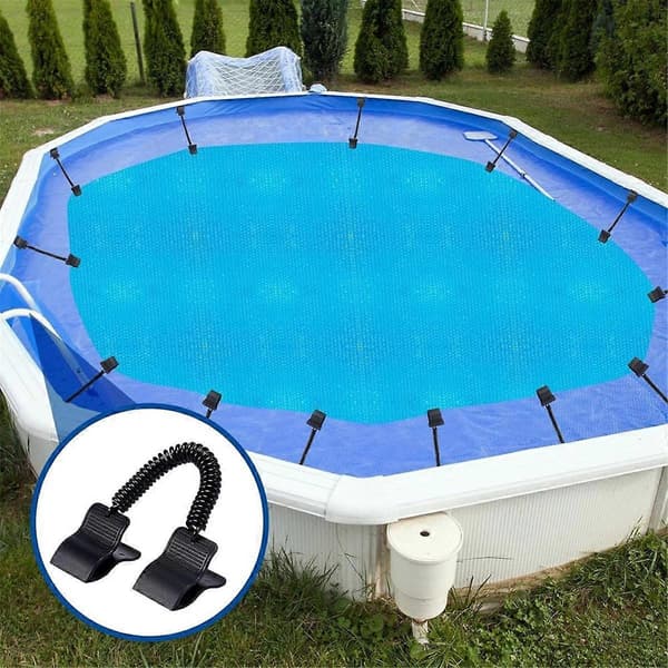 12 st Poolskyddsklämmor för ovanjordspooler Solskyddsspole Fästkit Vindskydd Poolskydd