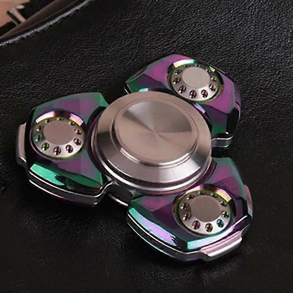 Senior Alumiinioksidi Metallinen Fidget Spinner Ruostumaton Teräs Messinkipinnoitus Timanttikiillotus 606 Hiljainen Laakeri Sormi Fidget Gyro Colorful