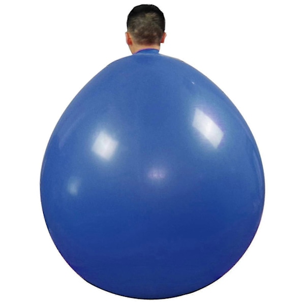 Jättimäinen ihmispallo 90 cm pyöreät ilmapallot, erittäin suuret ja paksut jättiläiskokoiset lateksi-ilmapallot Blue