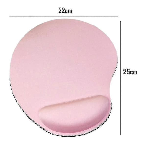 Musematte med gel-håndleddsstøtte, musematte med sklisikker PU-base A Pink