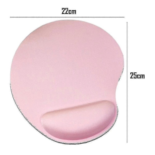 Musemåtte med gel håndledsstøtte, musemåtte med skridsikker PU base A Pink