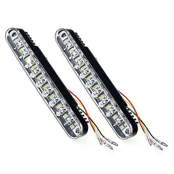 2x 30 LED Bil Kørelys DRL Daglys Lampe Med Blinklys 241097