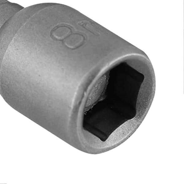 10 stk/sett 1/4\" Skaft Metrisk Sekskantpipe Magnetisk Muttertrekker Sett for Drillmaskiner