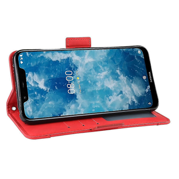 Etui til Nokia 8.1 Deksel Justerbar Avtakbar Kortholder Magnetisk Lukking Lær Lommebok Etui I