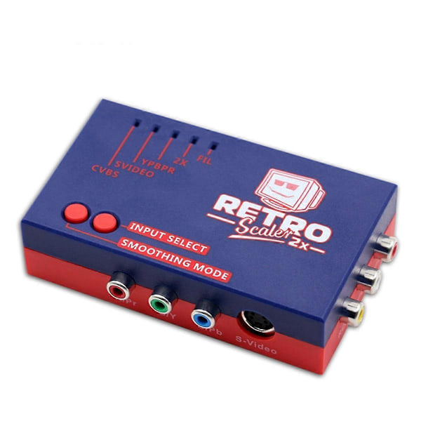 For RetroScaler2x AV til HD Konverter Line-Doubler for Retro Spillkonsoller PS2 N64 Dreamcast MD1 MD2, Blå