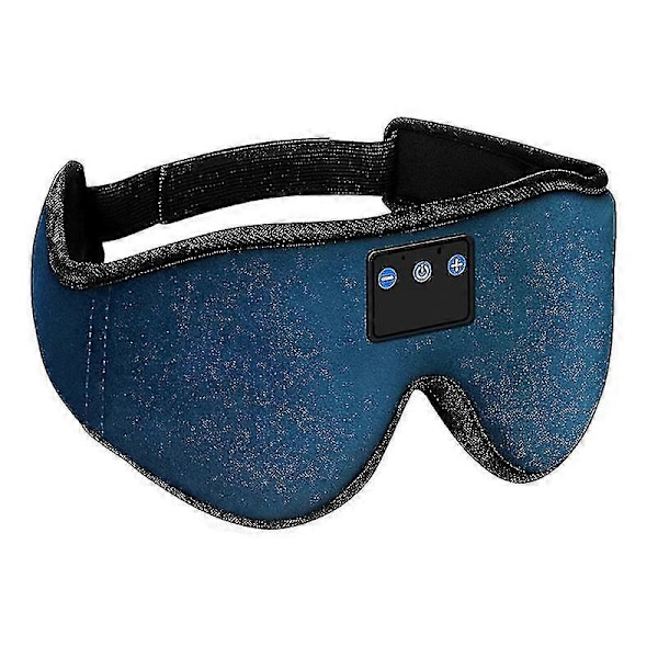 3D Bluetooth Unimaski, langattomat nukkumiskuulokkeet musiikkikorvanapit silmämaski kylkinukkujille miehille, naisille, tytöille, erittäin pehmeät ohuet kaiuttimet SININEN