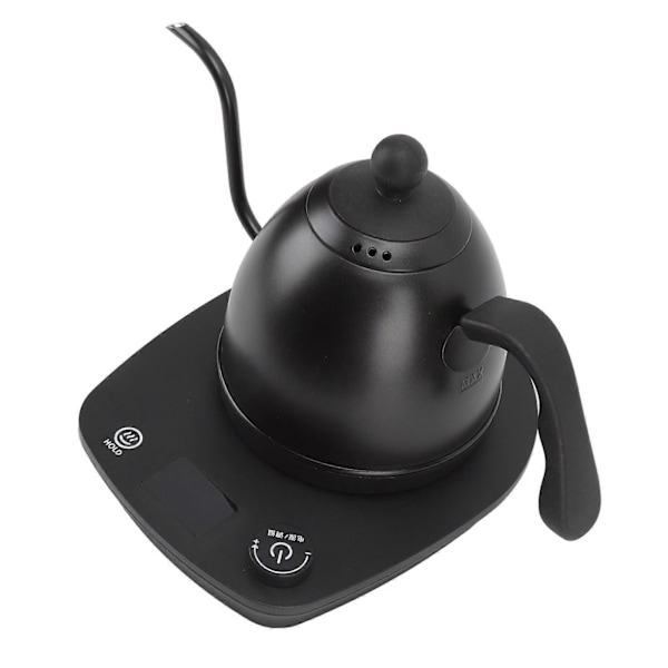 Elektrisk Svanhalskedel 600ml Sort Smart Kontrol Rustfrit Stål Ergonomisk Vandkedel til Husholdningskontor
