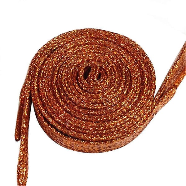110cm Moderne Flade Glitter Farvede Sko Snørebånd Canvas Sneaker Snørebånd Snor Orange