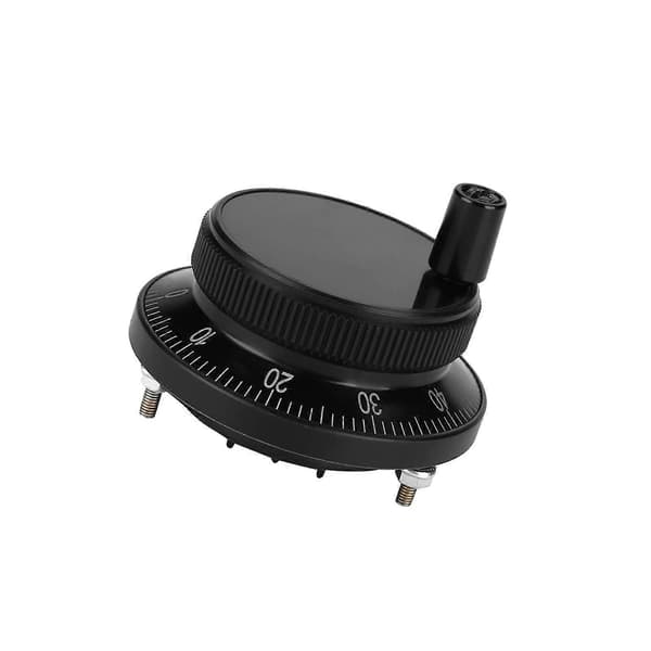 5V 60MM Håndsveiv Pulsencoder Freser Router Manuell Kontroll For CNC System (Svart)