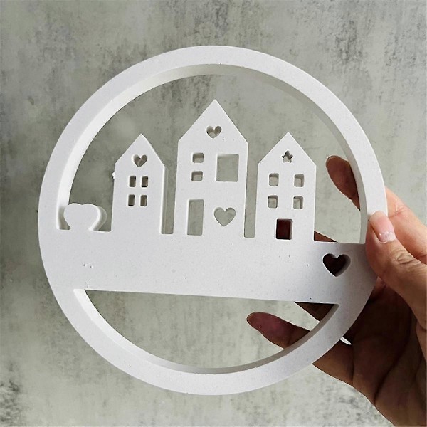 Love House -listaus Sisustus Silikonimuotti Kipsi Betoni Muotit Valumuotti Kodin Sisustus Hartsimuotti Aromaterapiamuotti