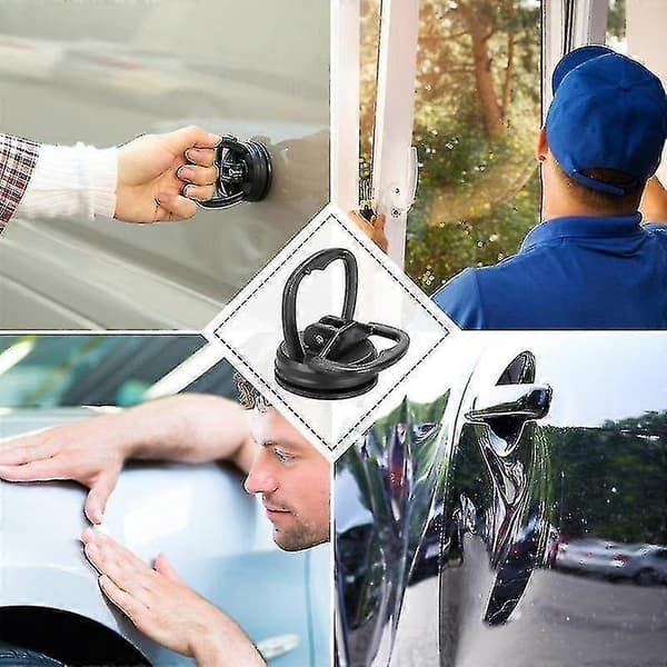 2 stk Sugekopp Dent Puller Håndtak Løfter Bil Dent Puller Fjerner For Bil Dent Reparasjon, Glass, Fliser, Speil black