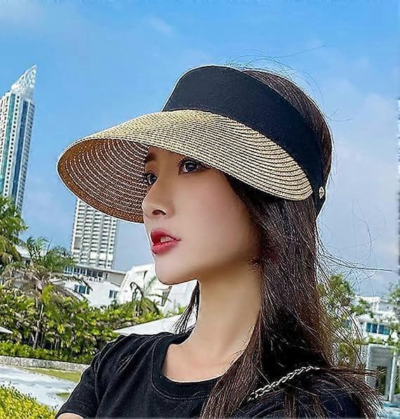 Dam Solhatt med bred brätte Halm Golf Solhatt Sommar Strand Panama G