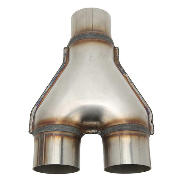 Y-formet udstødningsrørspidser rustfrit stål 1 indgang 2 udgange universal lyddæmper endespids adapter connector 76 mm indvendig diameter