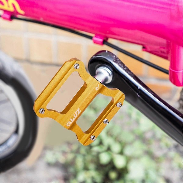 Sykkelpedaler Ultralett Flat Pedal Aluminiumlegering Sykkel Lager Sklisikre Sammenleggbare Pedaler Sykling Titanium