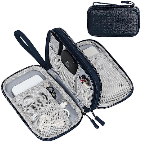 Elektronisk arrangør, kabelarrangørveske, etui for elektronisk tilbehør Black