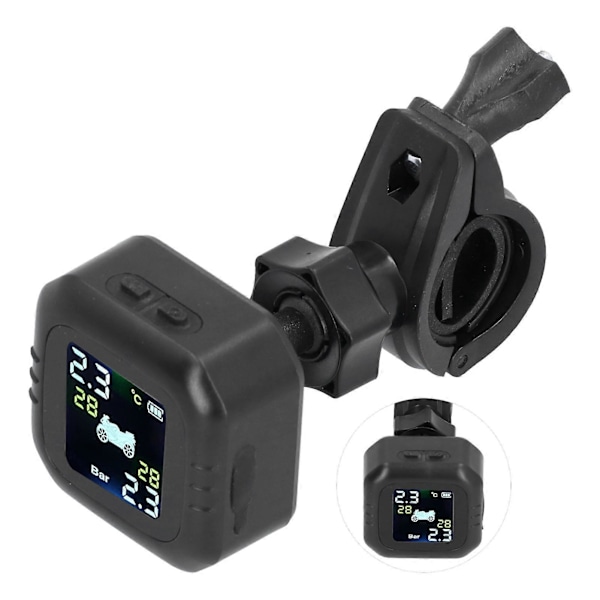 Dæktryksovervågningssystem IP67 Vandtæt med 2 Eksterne Sensorer USB-opladning til Motorcykel