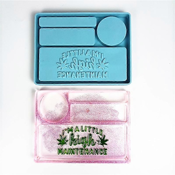 DIY Håndverk Oppbevaringsbeholder Epoksy Resin Form Bokstaver Sminkebrett Silikonform