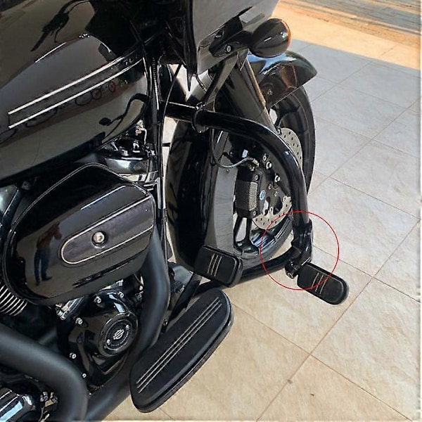 1-1/4 tommers kortvinklet motorvei fotpinne monteringssett for Touring Road Glide motorbeskyttelse fotpinner feste svart