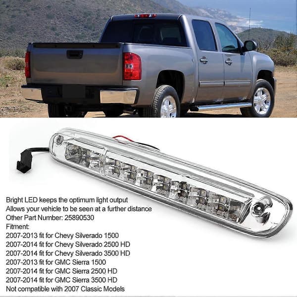 LED Bremselys Bil Bakre Stopplampe Tilbehør 25890530 Passer for Chevy Silverado