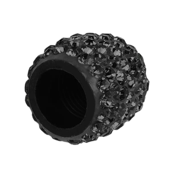 8 stk. Bil Dekkventilhette Håndlaget Glitrende Rhinestone Attraktiv Universal for Modifikasjon Svart