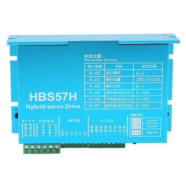 Digital Display Sluten Loop Stepper Motordrivare Liten Vibration 57 Stepper Motordrivarkort 24?48VDC