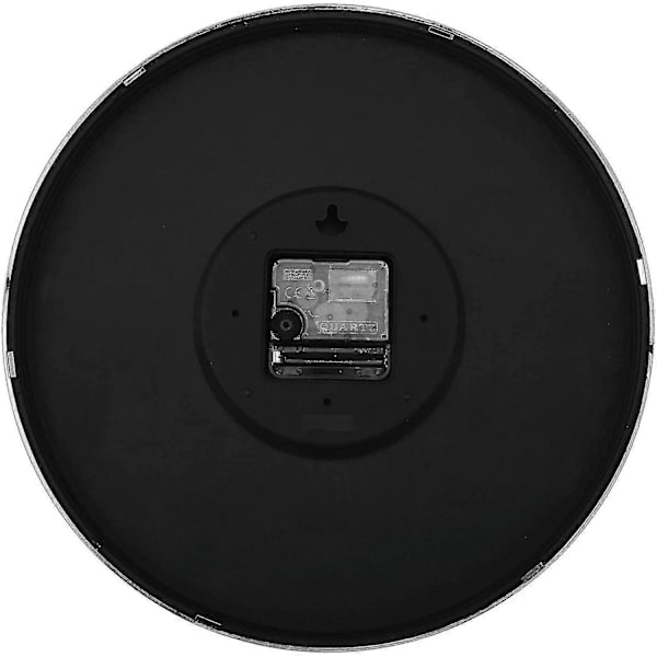 Väggklocka 30 cm Tyst Icke-tickande Väggklocka blacksilver