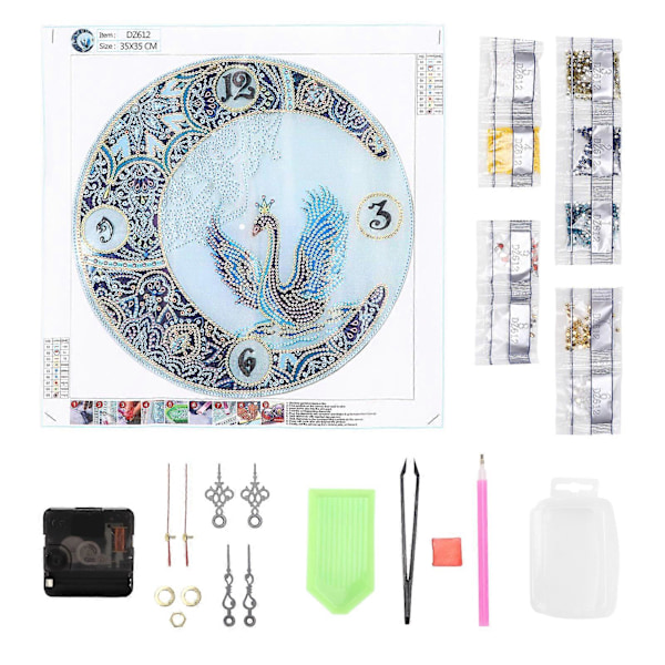DIY Strass Målning Svan Sjön Klockor Mönster Kristall Broderi Bild Dekorationskit