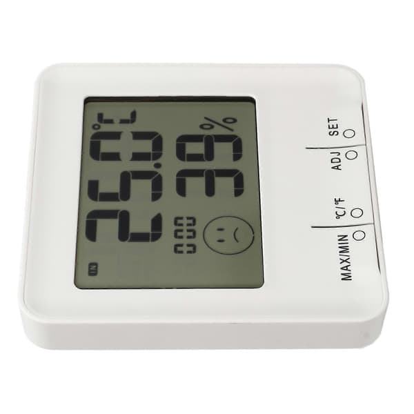 Termometer Hygrometer Temperatur Luftfuktighetsmätare Digital Display Elektrisk Klocka för Hemmet