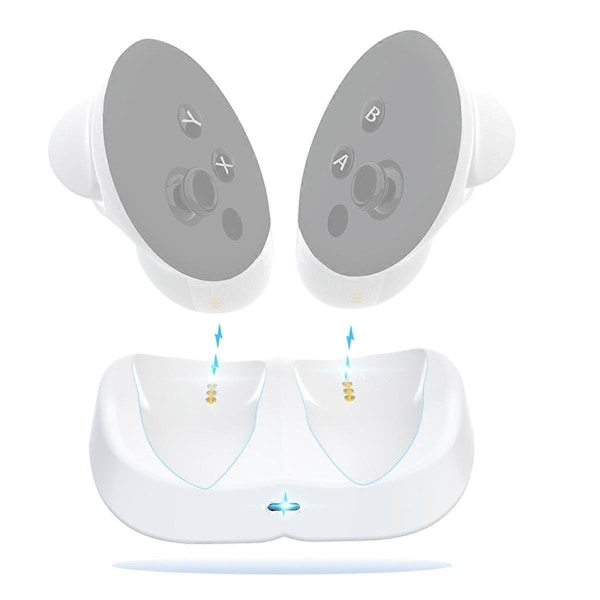 VR Ladestasjon VR Headset Kontroller Lader Stativ Ladebase for 3 VR-tilbehør