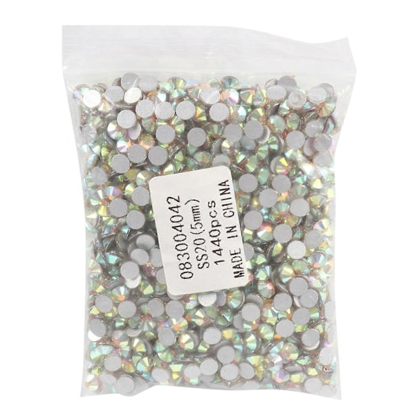 1440 stk Rhinestones Skinnende Hotfix Flatback Bred Anvendelse DIY Negl Rhinestones for Håndverk AB Farge
