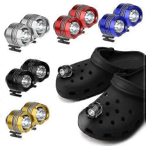 Ajovalot Muoviset Crocs Pienet Valot Hauskat Kengän Koristeet Juoksuun Ja Retkeilyyn silvery 1pcs