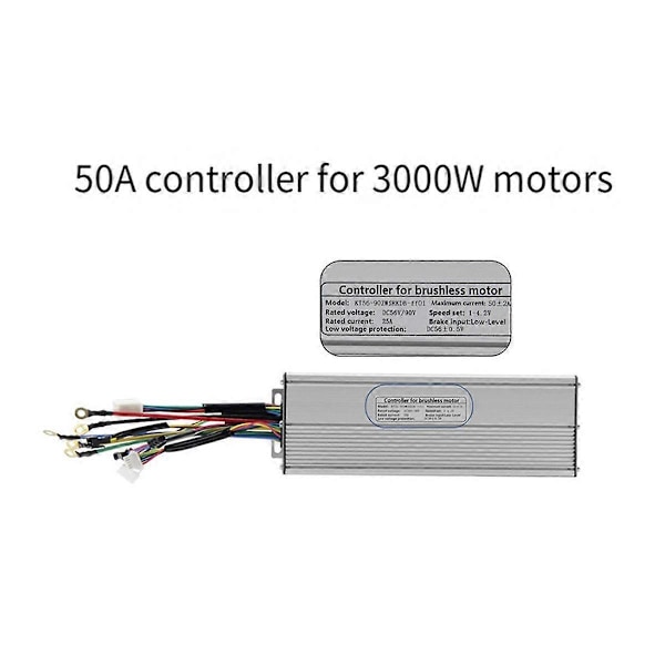 KT-50A 56V-90V Ebike Siniaalto-ohjain Bluetooth-moduulilla, sähköpyörän ohjain, pyöräilyosa