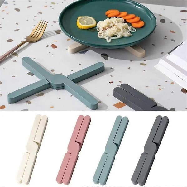 B-Foldbare bordskånermåtter, grydeholder, varmebestandige tørremåtter til bord og køkken (foldbar X-form)