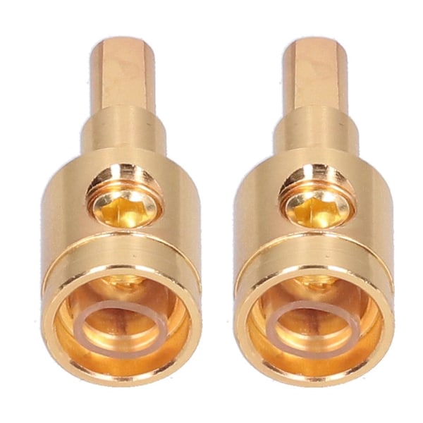 2 stk. 0GA Wire Reducer Terminal Connector Ren Kobber Forgyldt til Bil Audio Forstærker Modifikation
