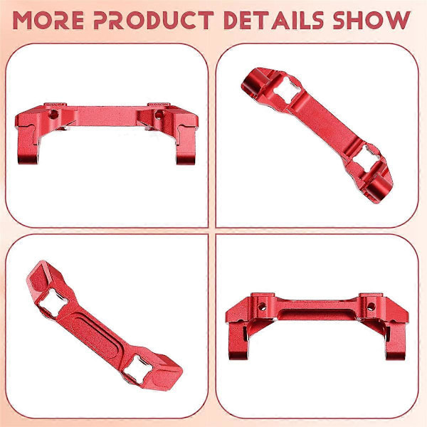 Aluminiumlegering -4 Främre Bas Stötfångarbalk för -4 1/10 RC Crawler TRX4 RC Bil Uppgraderingsdelar Röd