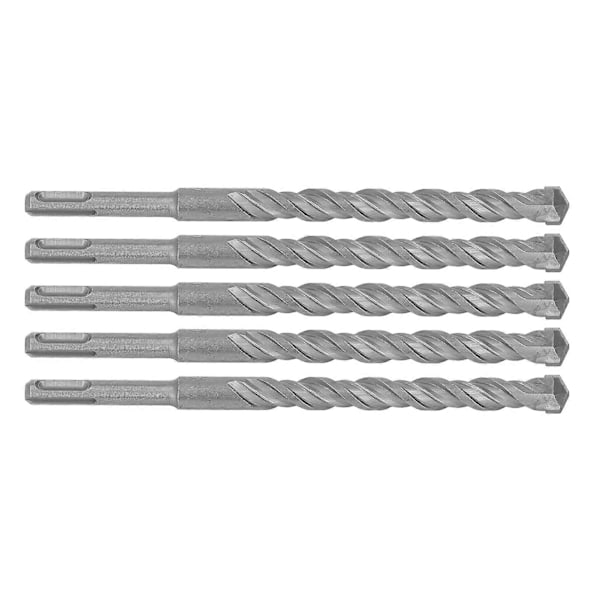5 stk. slagboremaskinebor med karbidspids, roterende hammerbor, 2-fløjte spiralbor til mursten og beton, 210 mm 16 mm / 0,63 tommer