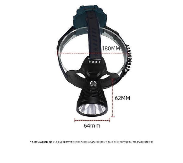 Ladattava LED-otsalamppu aikuisille, USB-ladattava