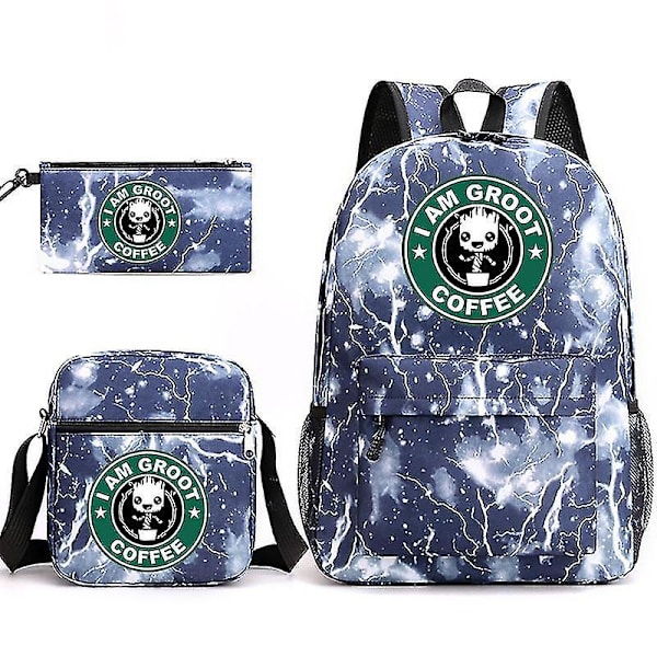 Guardians Of The Galaxy 3-pack Ryggsäckar Cartoon Barn Pojkar Flickor Skolväska Lättvikts Studenter Vattentät Kapacitet Mochilas style 22