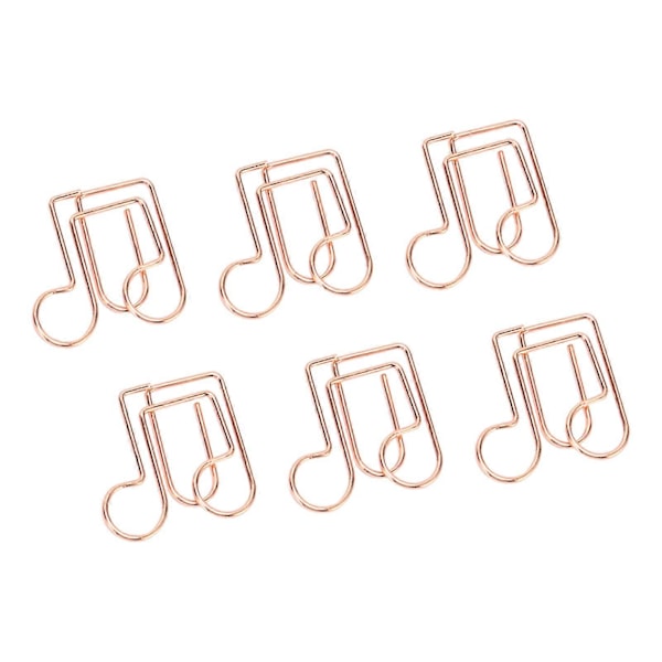 100 stk. Papirclips Multifunktionelle Innovative Søde Form Rustfri Elektropletterede Metal Papirclips til Dokumentklassificering