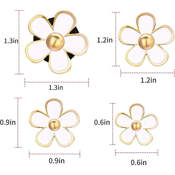 4-pack bilventilklämmor (liten tusensköna)