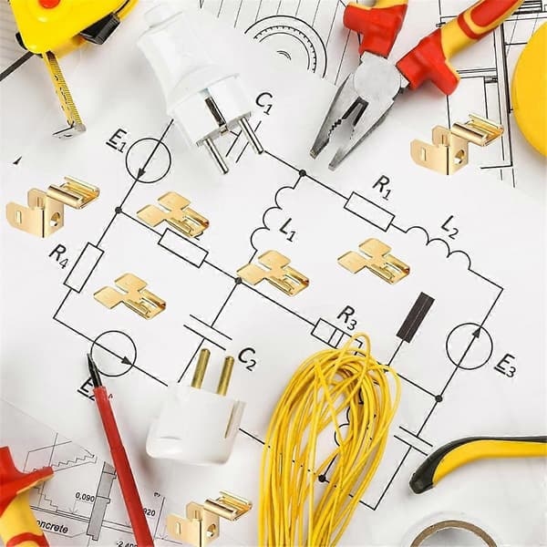 Piggyback Spadkontakter Snabbkoppling Elektrisk Kabel Spadterminaler Adapter 60st