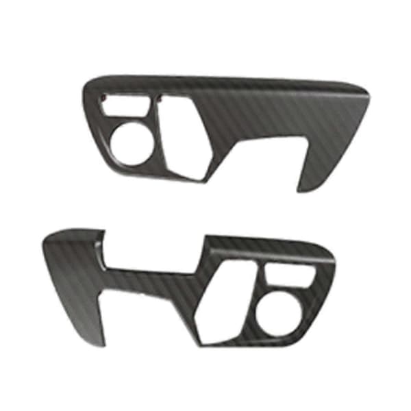 Til A90 2018-2021 Rustfrit Stål Sædejusteringsknap Panel Cover Trim Dekor Tilbehør, Kulfiber
