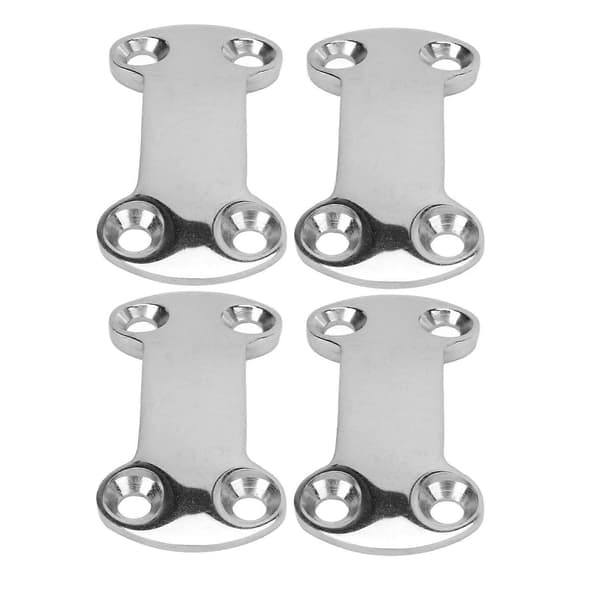 4 stk. Marine Pad Øjeplade 25mm 304 Rustfrit Stål Bælte Cam Spændeplade 5,8mm Huller til Sejlads
