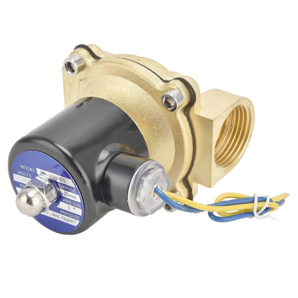 Normalt Stängd Magnetventil Mässing Direktverkande Membran Kontrollenhet 25mmAC220V