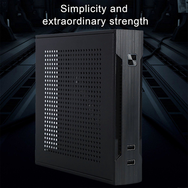 Tietokonekotelo pidikkeellä, joka tukee THIN-ITX-emolevyä USB 2.0 Wi-Fi COM Kannettava Mini HTPC Pöytäkoneen runko PC-tarvikkeet