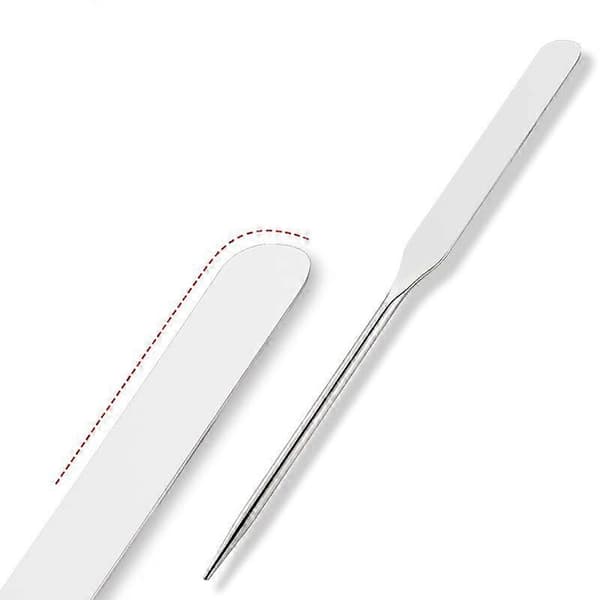 Sminkspatel, sminkspatelset 304-spatel + läderfodral + akrylpalett