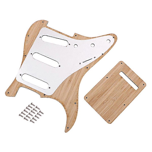 Gitarr Bambu Plektrumskydd Premium Förkopplat Laddat SSS Gitarr Plektrumskydd + Bakplatta för Gitarr